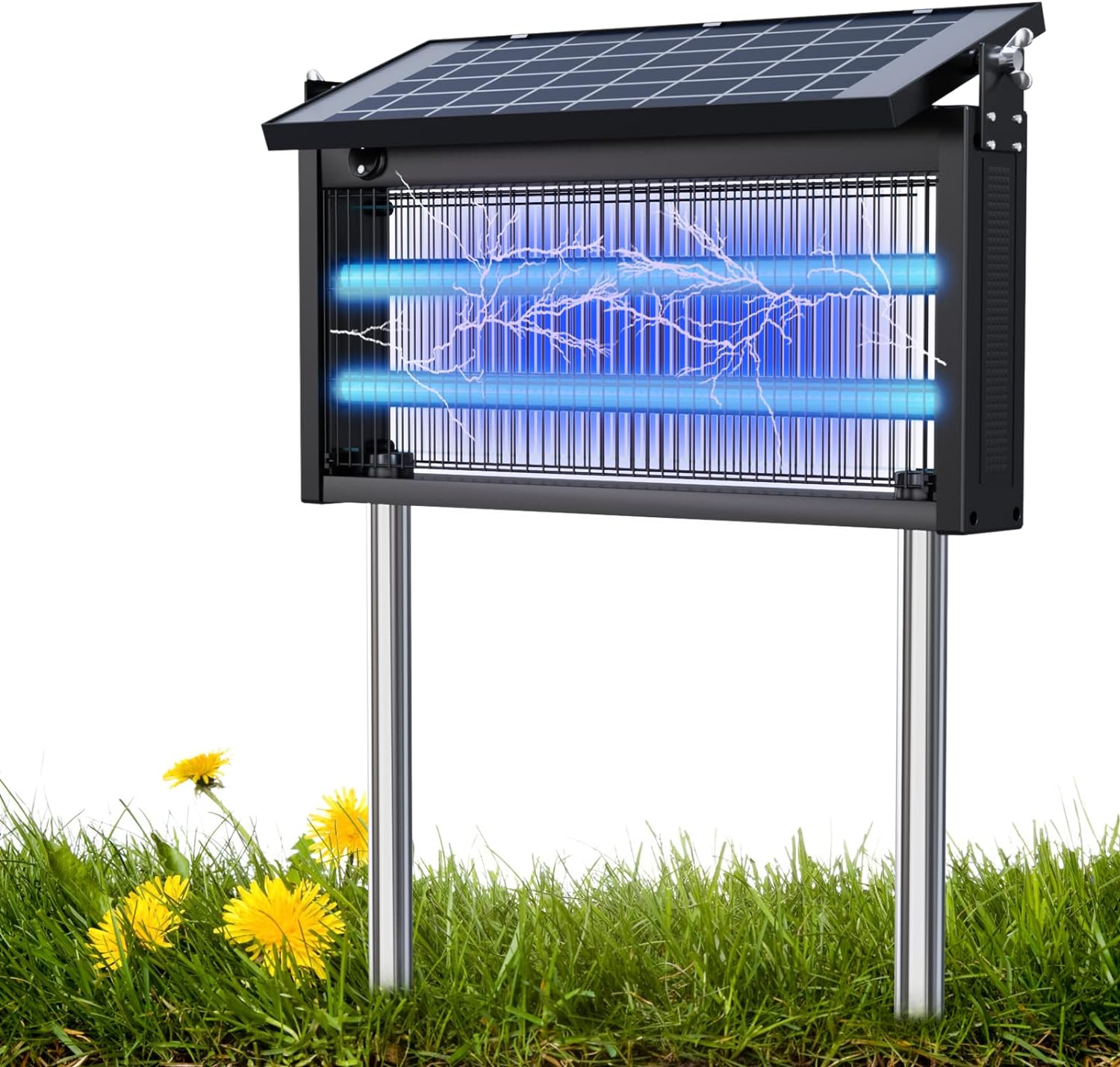 Solar Bug Zapper Outdoor / Indoor Waterproof, High Powered 4200V Mosquito Killer,Camping,Patio,Garden Insect Repellent Charging Killing Artifact Solar Bug Zapper Outdoor / Indoor Waterproof, High Powered 4200V Mosquito Killer,Camping,Patio,Garden Insect Repellent Charging Killing Artifact